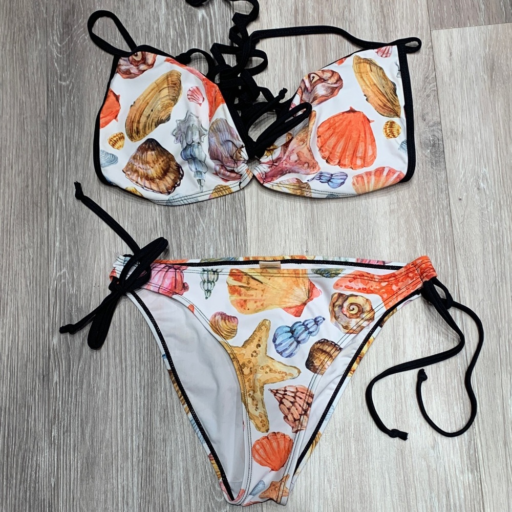 Seashell Print Bikini Set